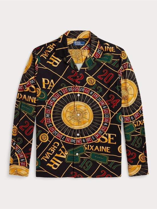 Polo Ralph Lauren Other - Polo by Ralph Lauren Black Roulette-Print Casino Shirt with Gold & Green Accent